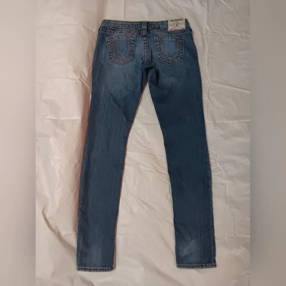 True Religion Dark Blue Skinny Jeans Womens 28